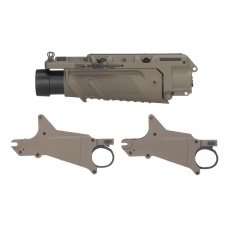 Lancer Tactical Airsoft EGLM MK16 Style Grenade Launcher (Color: Tan)