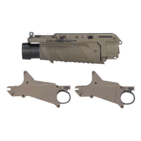 Lancer Tactical Airsoft EGLM MK16 Style Grenade Launcher (Color: Tan)