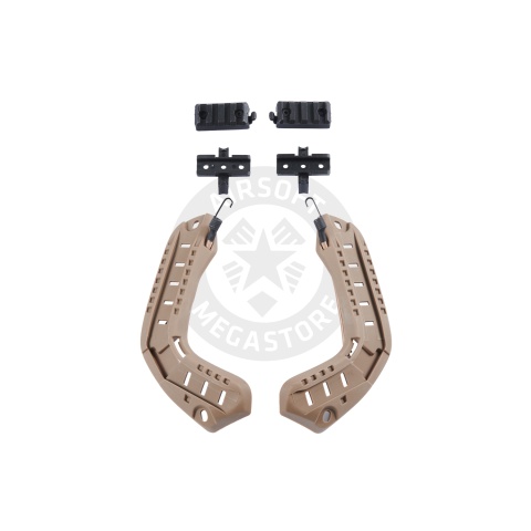 FMA Labs Fast Helmet Accessory Rails - Dark Earth