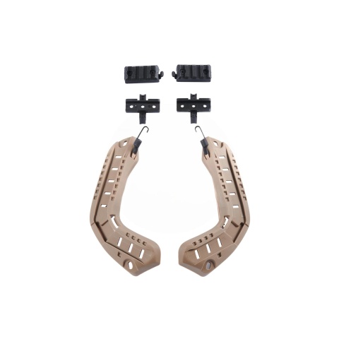 FMA Labs Fast Helmet Accessory Rails - Dark Earth