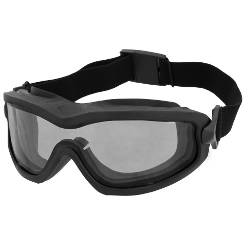 Lancer Tactical Double Layer Airsoft Goggles [Smoke Lens] - BLACK
