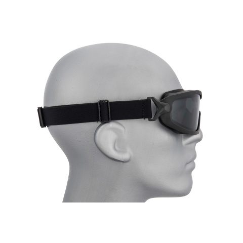 Lancer Tactical Double Layer Airsoft Goggles [Smoke Lens] - BLACK