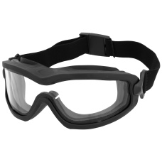 Lancer Tactical Double Layer Airsoft Goggles [Clear Lens] - BLACK