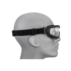 Lancer Tactical Double Layer Airsoft Goggles [Clear Lens] - BLACK