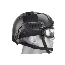Lancer Tactical Double Layer Airsoft Goggles [Clear Lens] - BLACK