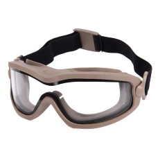 Lancer Tactical Double Layer Airsoft Goggles [Clear Lens] - TAN