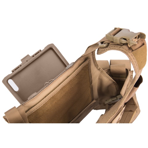 Lancer Tactical iPhone 7/8 Plus MOLLE Mobile Case - TAN