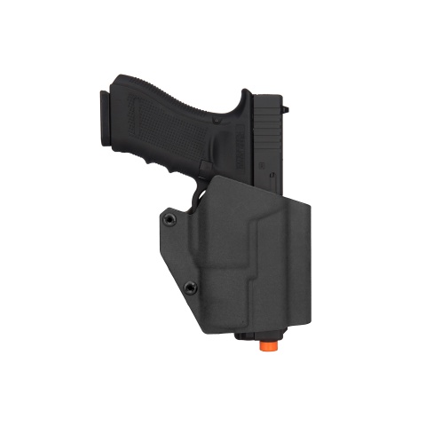Lancer Tactical Light Bearing Hard Shell Holster for Glock 17 - BLACK