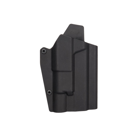 Lancer Tactical Light Bearing Hard Shell Holster for Glock 17 [Large] - BLACK