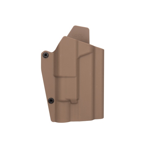 Lancer Tactical Light Bearing Hard Shell Holster for Glock 17 [Large] - TAN