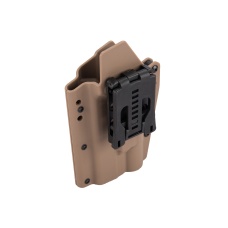 Lancer Tactical Light Bearing Hard Shell Holster for Glock 17 [Large] - TAN