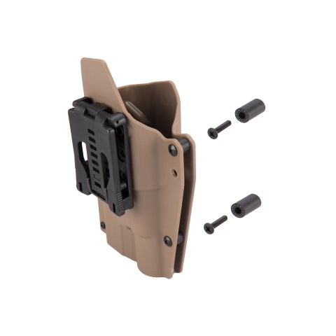 Lancer Tactical Light Bearing Hard Shell Holster for Glock 17 [Large] - TAN