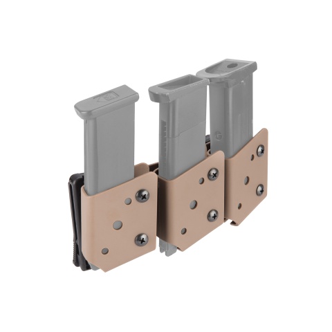 Lancer Tactical IPSC Open Class Competition Triple Magazine Pouch - TAN