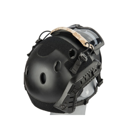 Lancer Tactical Smoked Lens Safety Goggles for Helmets (Color: AOR1)