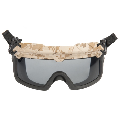 Lancer Tactical Smoked Lens Safety Goggles for Helmets (Color: AOR1)