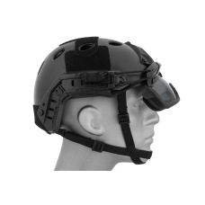 Lancer Tactical Safety Goggles for Helmets (Color: Black)