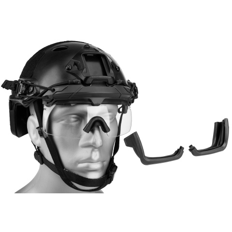 Lancer Tactical Safety Goggles for Helmets (Color: Black)