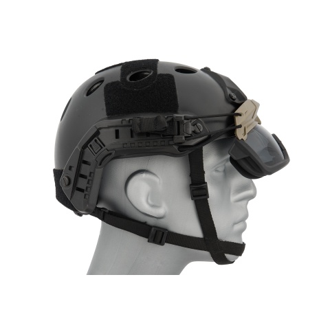 Lancer Tactical Safety Goggles for Helmets (Color: Foliage)