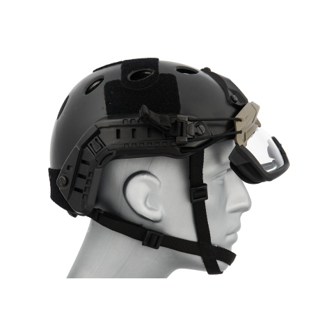 Lancer Tactical Safety Goggles for Helmets (Color: Foliage)