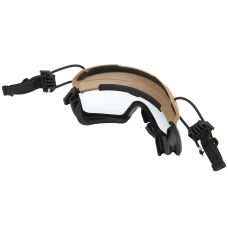 Lancer Tactical Safety Goggles for Helmets (Color: Tan)