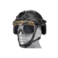 Lancer Tactical Smoked Lens Safety Goggles for Helmets (Color: Digital Woodland)
