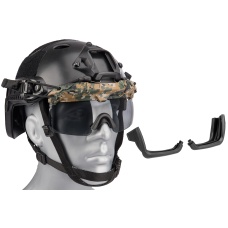 Lancer Tactical Smoked Lens Safety Goggles for Helmets (Color: Digital Woodland)