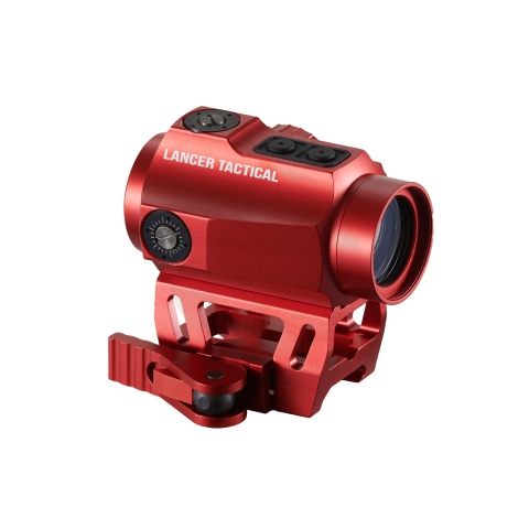 Lancer Tactical 1X25 2 MOA Red/Green Dot Sight w/ QD Riser Mount (Red)