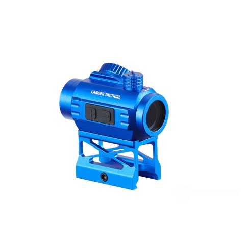 Lancer Tactical Micro Red Dot Sight with Riser Mount (Color: Blue)
