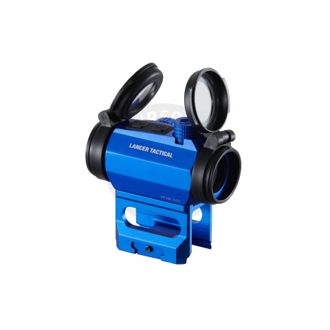 Lancer Tactical 2 MOA Micro Red Dot Sight with Riser Mount (Color: Blue)