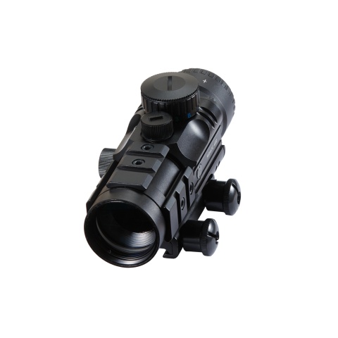 Lancer Tactical Prismatic 4x32 Compact Scope with Illuminated Reticle (Color: Black)