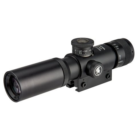 Lancer Tactical 4x21 AO Rifle Scope with Lens Caps (Color: Black)