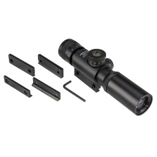 Lancer Tactical 4x21 AO Rifle Scope with Lens Caps (Color: Black)
