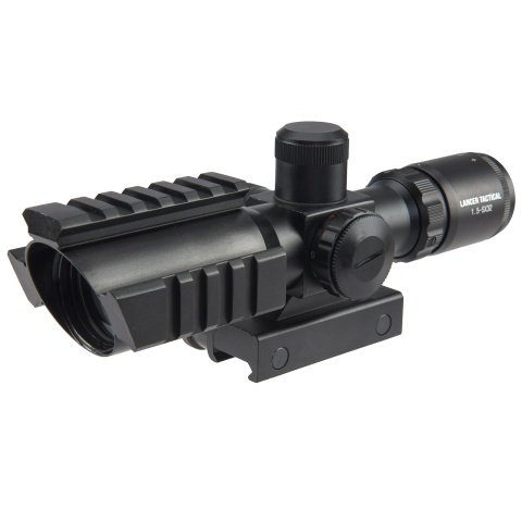 Lancer Tactical 1.5-5x32 Variable Zoom Adjustable Illuminated Rifle Scope (Color: Black)
