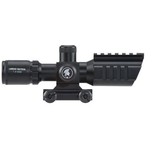 Lancer Tactical 1.5-5x32 Variable Zoom Adjustable Illuminated Rifle Scope (Color: Black)