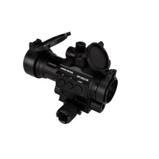 Lancer Tactical HD30L 1x30mm Green & Red Dot Sight with Red Laser Sight 2 MOA Red Dot Scope with Flip Up Lens Caps (Black)