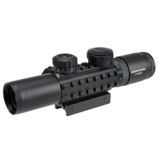 Lancer Tactical 3-9x Red and Green Illuminated Scope (Color: Black)