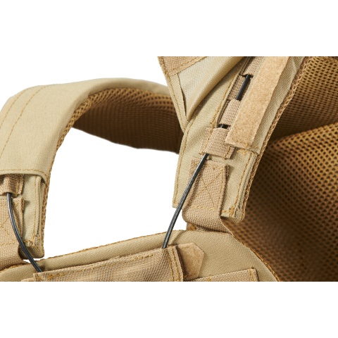 Lancer Tactical 1000D Nylon Tactical Vest w/ Shoulder Straps (Color: Tan)