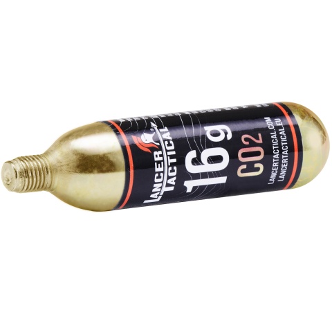 Lancer Tactical High Pressure 16 Gram CO2 Cartridges for Airsoft / Airguns (Pack of 12)