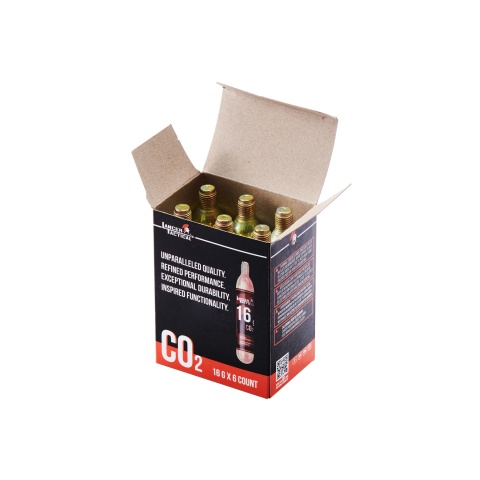 Lancer Tactical High Pressure 16 Gram CO2 Cartridges for Airsoft / Airguns (Pack of 6)