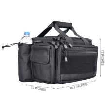 Lancer Tactical Weather Resistant Shooting Range Bag w/ Shoulder Strap (Color: Black)