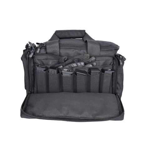 Lancer Tactical Weather Resistant Shooting Range Bag w/ Shoulder Strap (Color: Black)