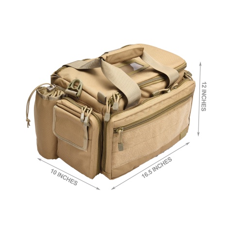 Lancer Tactical Weather Resistant Shooting Range Bag w/ Shoulder Strap (Color: Khaki)