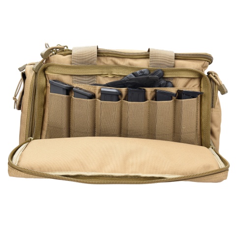Lancer Tactical Weather Resistant Shooting Range Bag w/ Shoulder Strap (Color: Khaki)