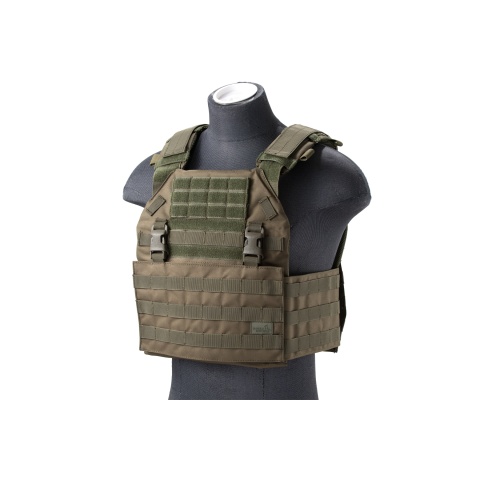 Lancer Tactical Vest with Molle Webbing and Detachable Buckles (Color: OD Green)