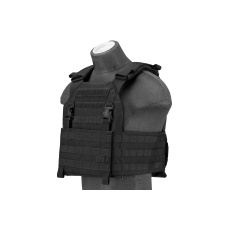 Lancer Tactical 1000D Nylon Buckle Up Assault Plate Carrier (Color: Black)