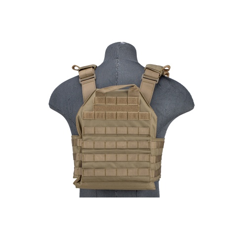 Lancer Tactical 1000D Nylon Buckle Up Assault Plate Carrier (Color: Tan)