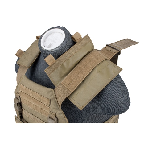 Lancer Tactical 1000D Nylon Buckle Up Assault Plate Carrier (Color: Tan)