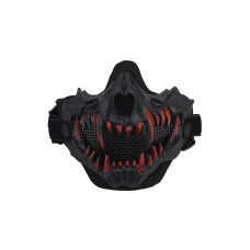 Fangs Mesh Lower Face Mask (Color: Black)