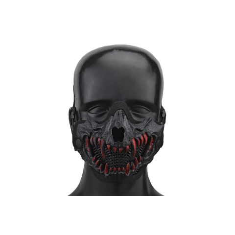 Fangs Mesh Lower Face Mask (Color: Black)