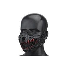 Fangs Mesh Lower Face Mask (Color: Black)